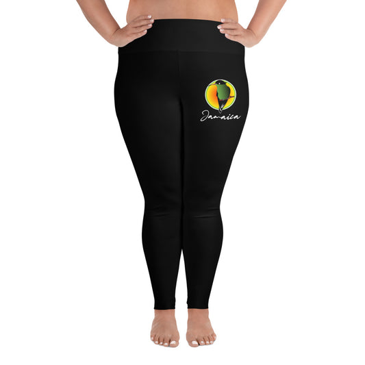 All-Over Print Plus Size Leggings: Jamaica