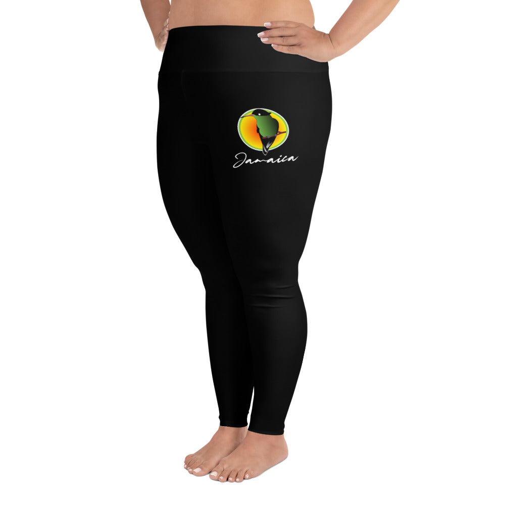 All-Over Print Plus Size Leggings: Jamaica