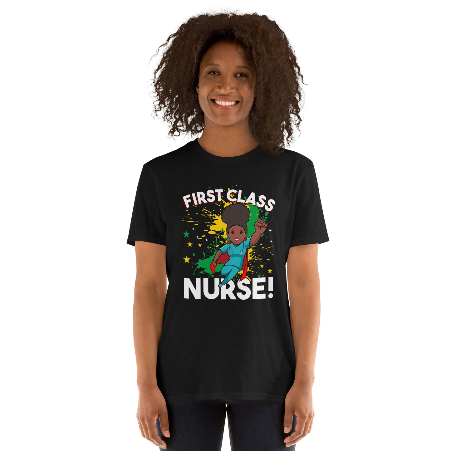 Short-Sleeve Unisex T-Shirt: First Class Nurse